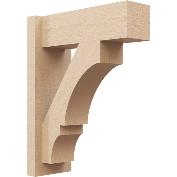 Ekena Millwork 5 1/2-in W x 14-in D x 18-in H Balboa Block Rough Cedar Woodgrain TimberThane Outlooker, Primed Tan OUTUR055X14X18BOA44RCPR - main